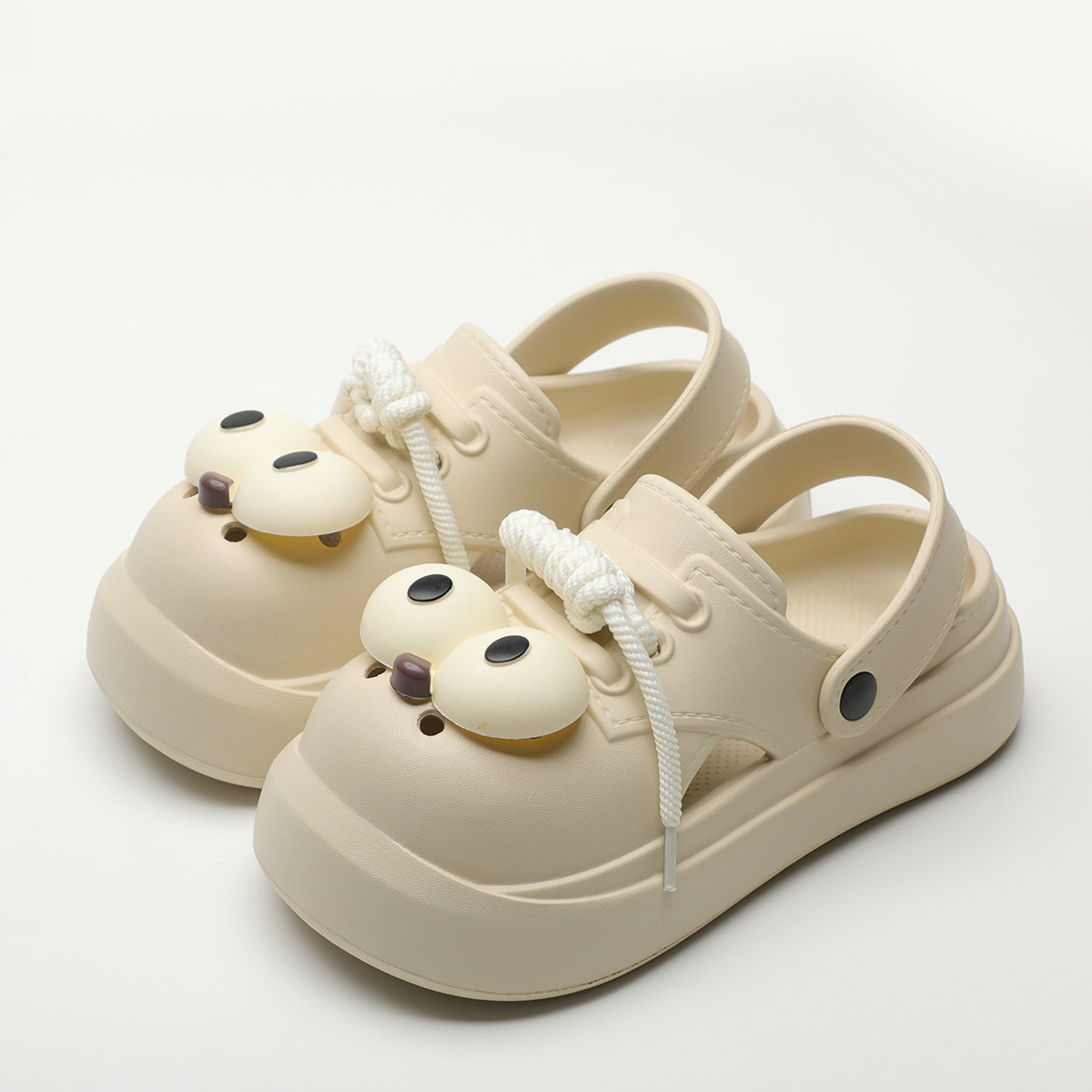 Street Fashion Female - Cute DIY Big Eyes Fashion Clogs