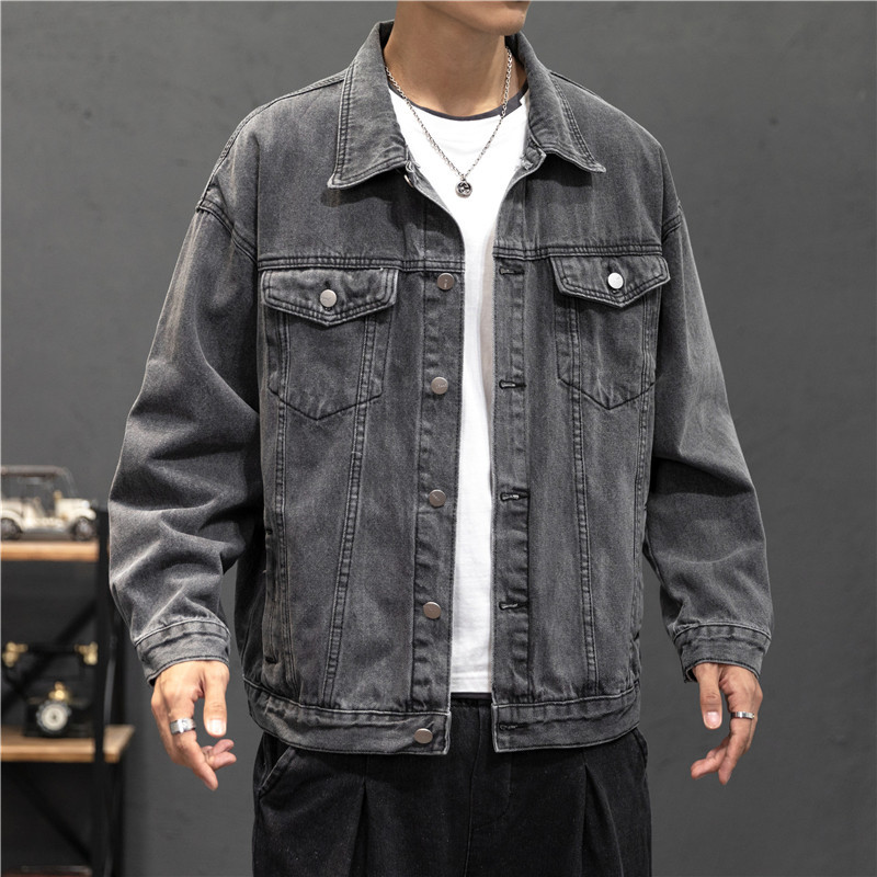 New Denim Jacket Men Vintage J - Street Fashion Jeans Men recension och pris