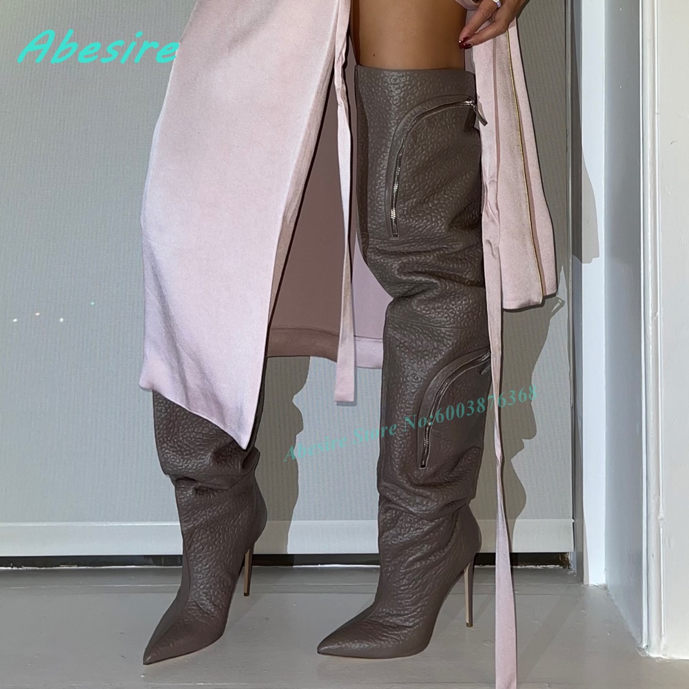 Blue Denim Pointed Toe Over Th - Street Fashion Denim recension och pris