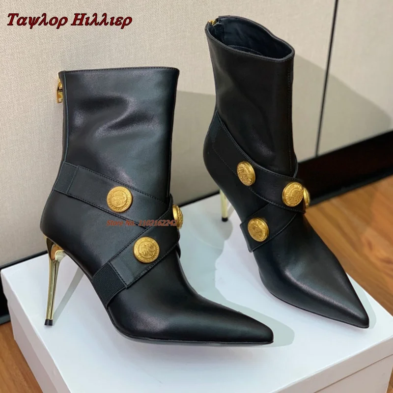 Autumn New Metal Button Ankle  - Street Fashion Female recension och pris