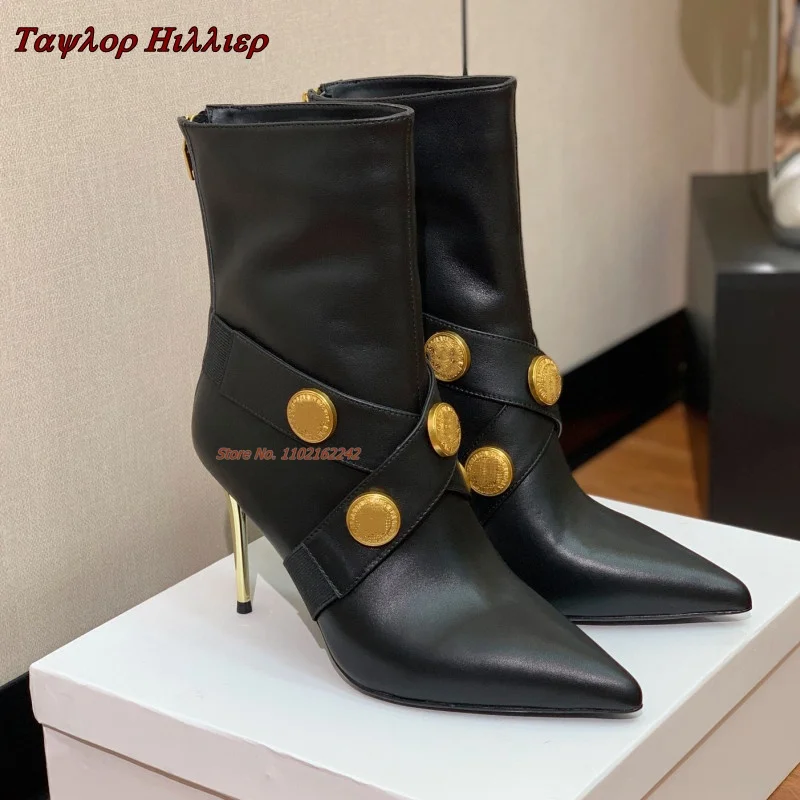 Autumn New Metal Button Ankle  - Street Fashion Female recension och pris