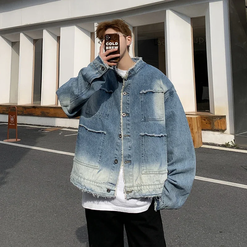 American Retro Hip Pop Raw Edg - Street Fashion Jeans Men recension och pris