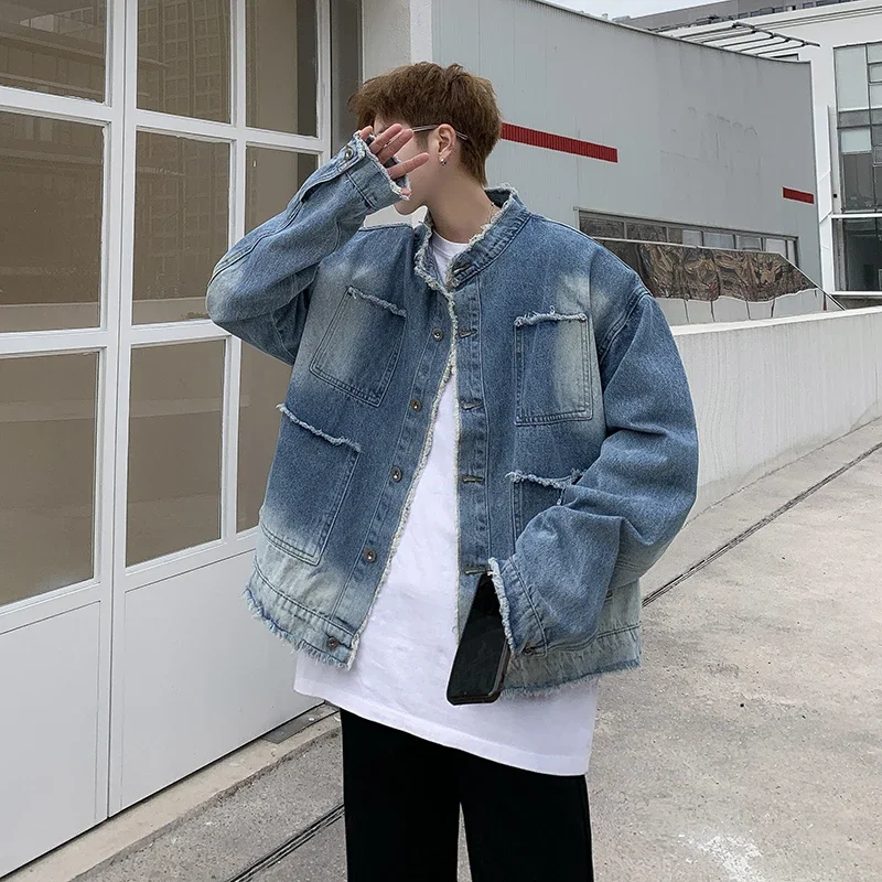American Retro Hip Pop Raw Edg - Street Fashion Jeans Men recension och pris