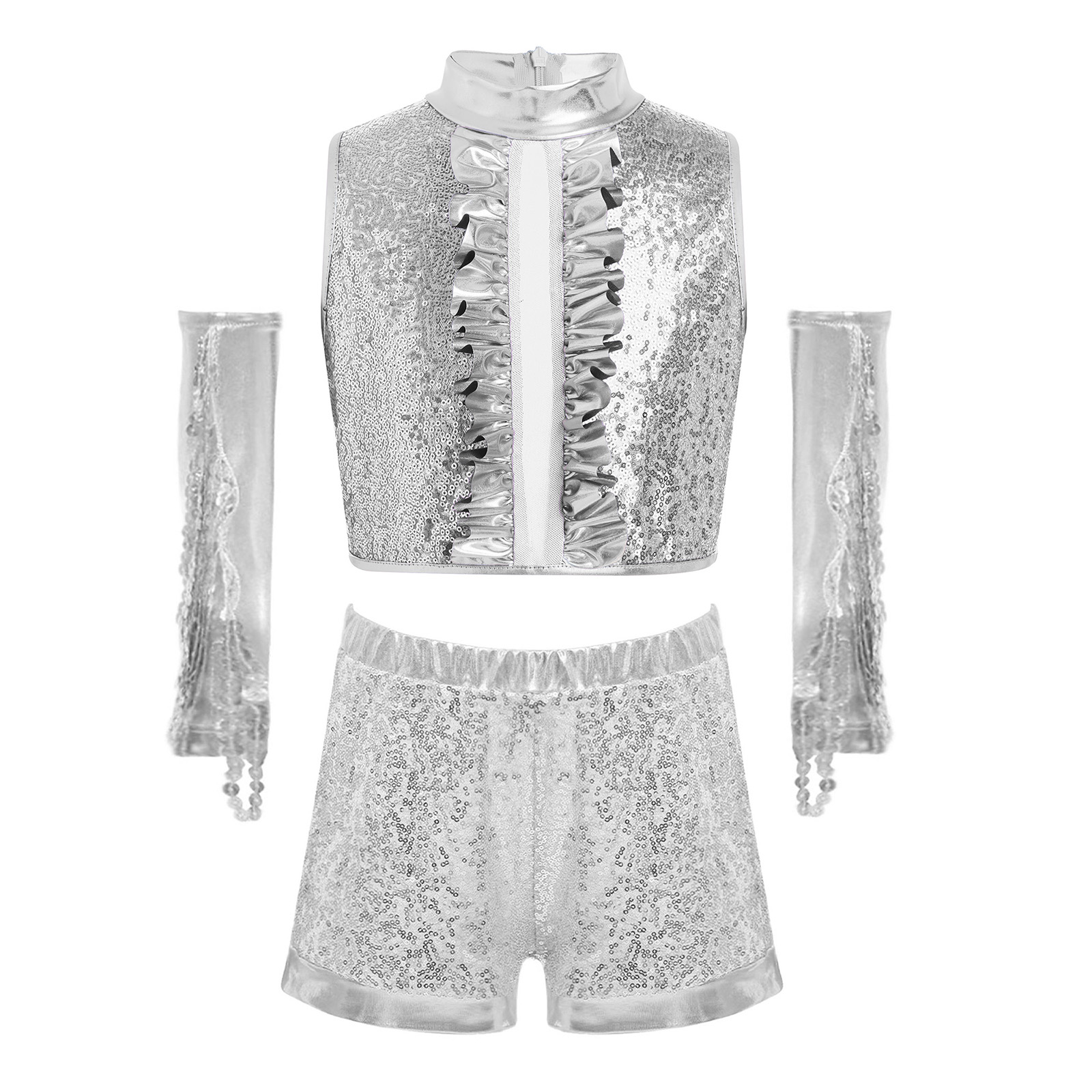 Kids Sparkling Metallic Sequin - Street Fashion Outfit Girl recension och pris