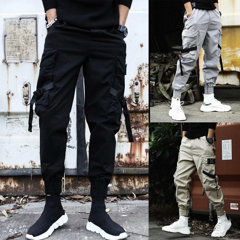 Loose Fit Cargo Pants Men Stre - Techwear Pants Tactical recension och pris