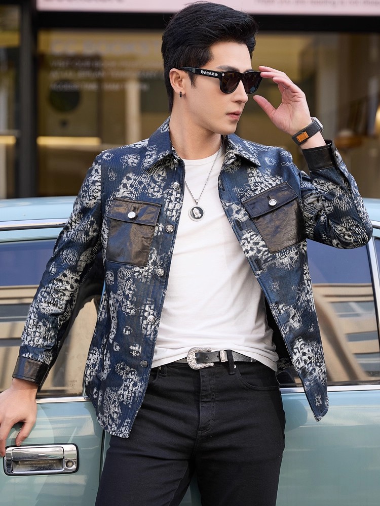 Luxury New Fashion Floral Prin - Street Fashion Jacket Men recension och pris