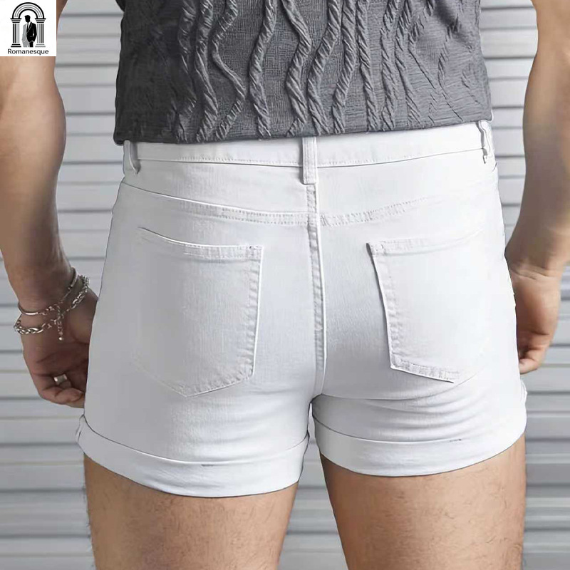 Men's Sexy Slim Fit White Deni - Street Fashion Jeans Men recension och pris
