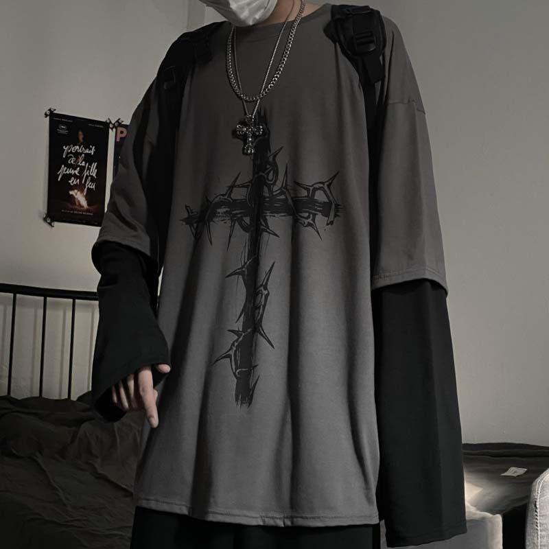 Grunge Clothes Women Long Slee - Street Fashion Goth recension och pris