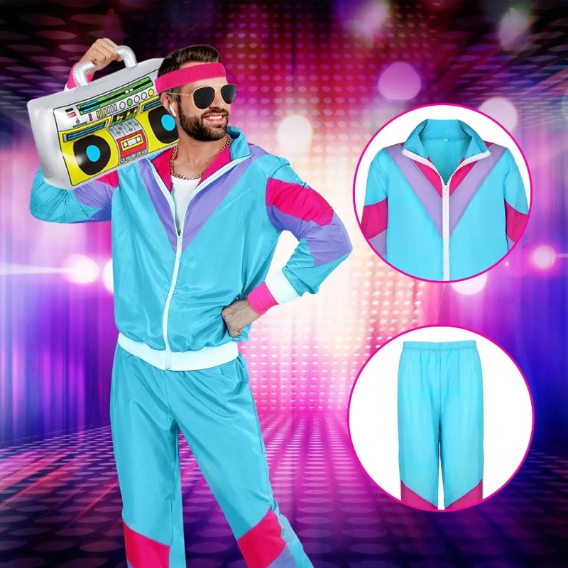 80s 90s Fancy Dress Costumes f - Street Fashion Jacket Men recension och pris