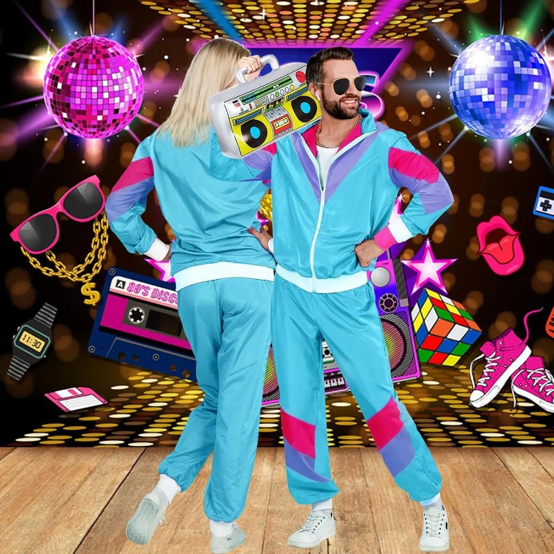 80s 90s Fancy Dress Costumes f - Street Fashion Jacket Men recension och pris
