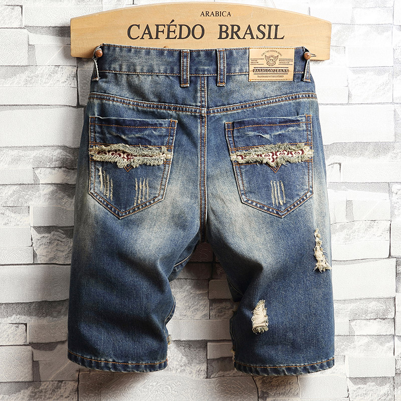 Ripped Hip-hop Denim Shorts Me - Street Fashion Jeans Men recension och pris