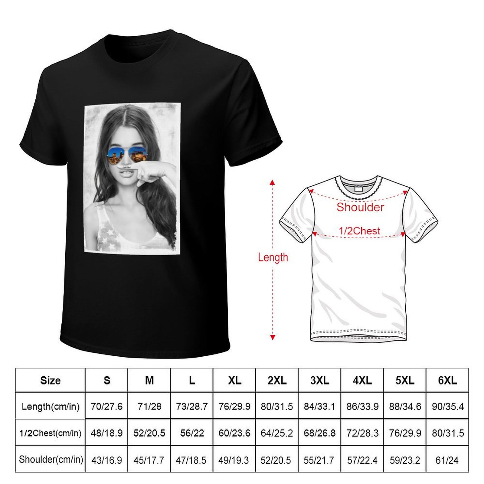Original Mustache Girl Graphic - Street Fashion Co recension och pris