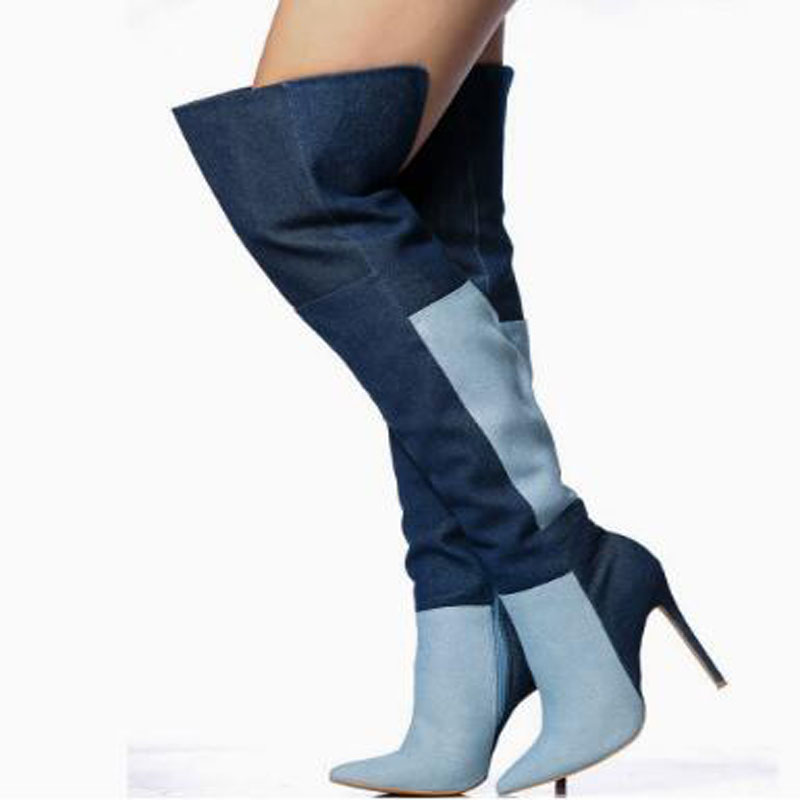 Blue Two‑Tone Denim Over The K - Street Fashion Denim recension och pris