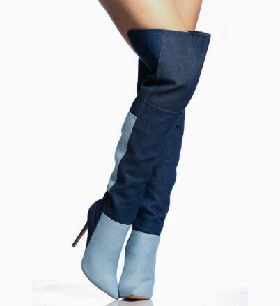 Blue Two‑Tone Denim Over The K - Street Fashion Denim recension och pris