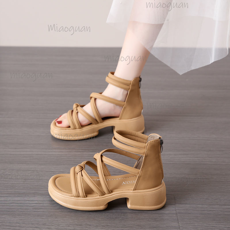 5CM Thick Heel Women Sandals S - Street Fashion Female recension och pris