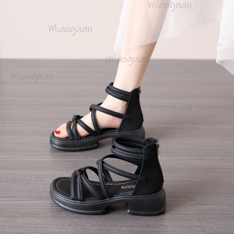 5CM Thick Heel Women Sandals S - Street Fashion Female recension och pris