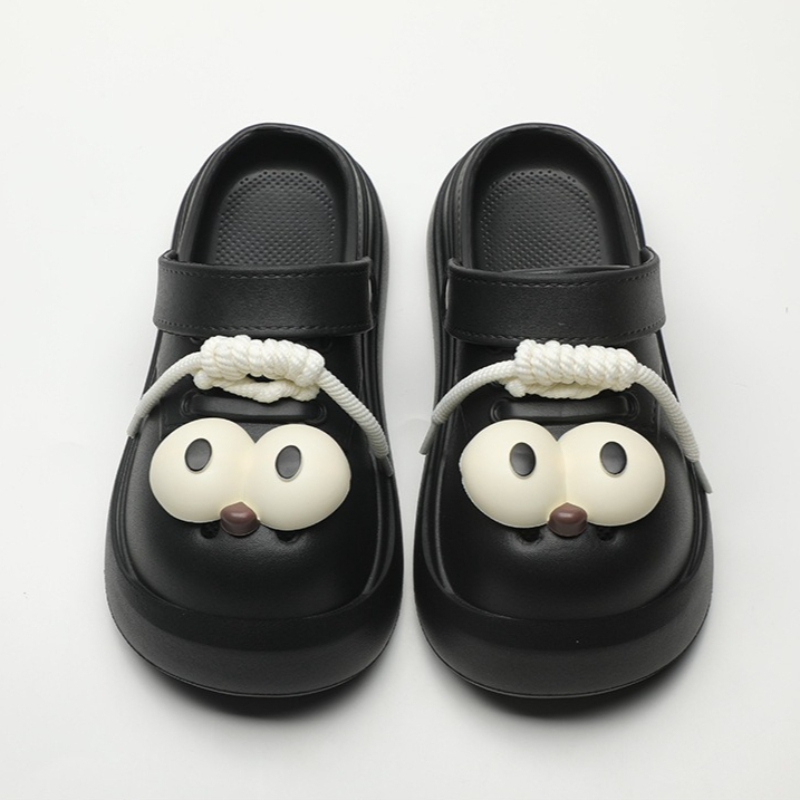 Cute DIY Big Eyes Fashion Clog - Street Fashion Female recension och pris