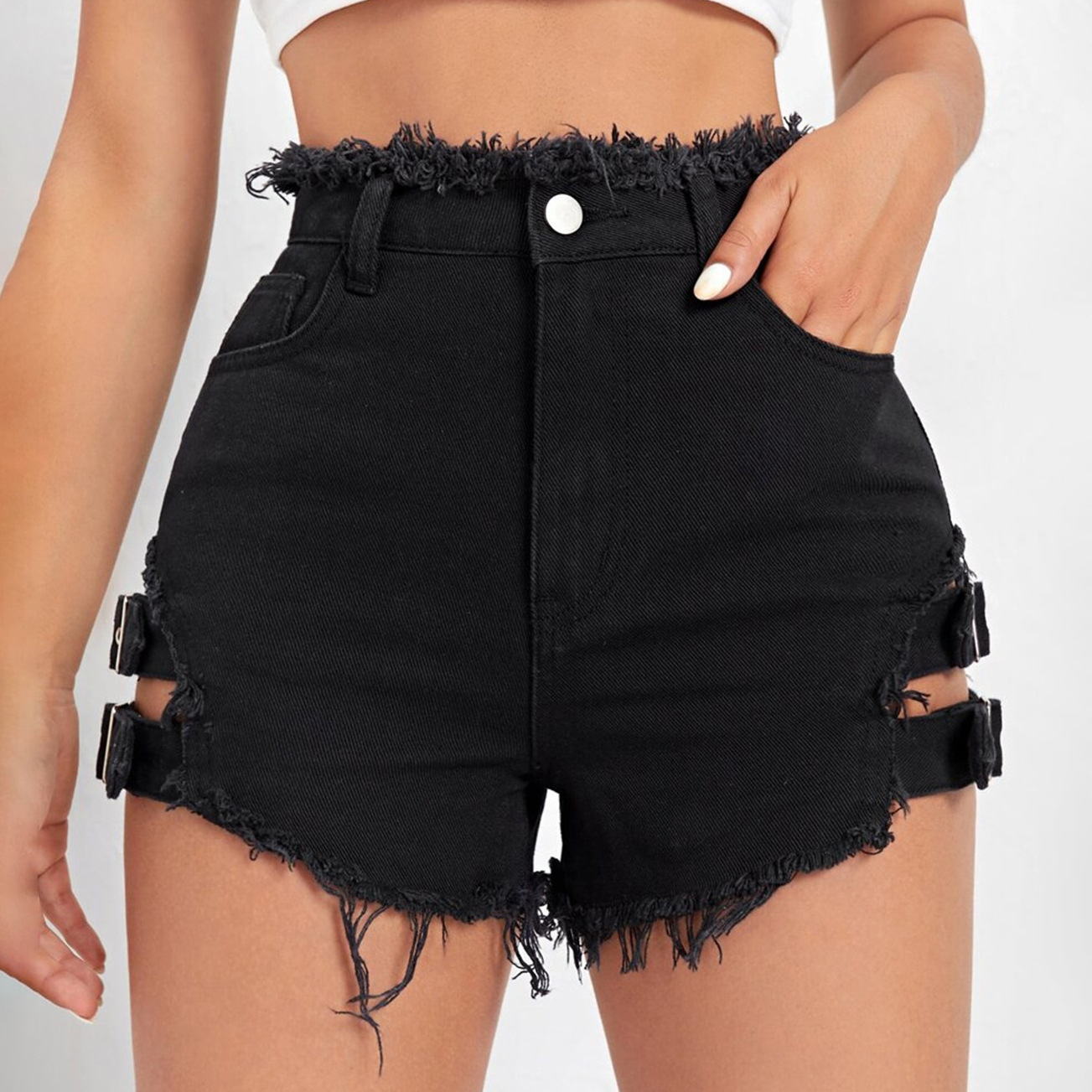 Women High Waist Denim Shorts  - Street Fashion Denim recension och pris