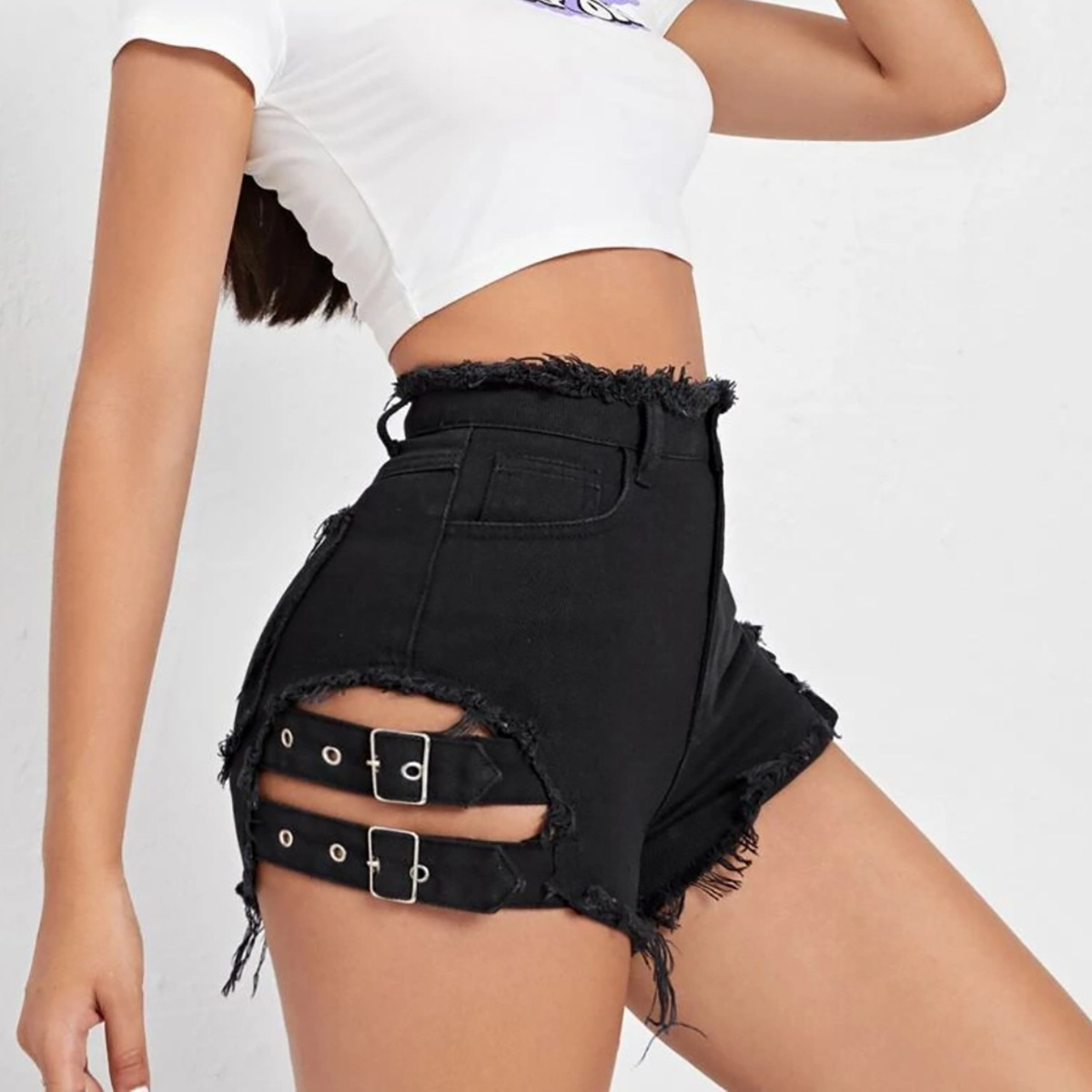 Women High Waist Denim Shorts  - Street Fashion Denim recension och pris