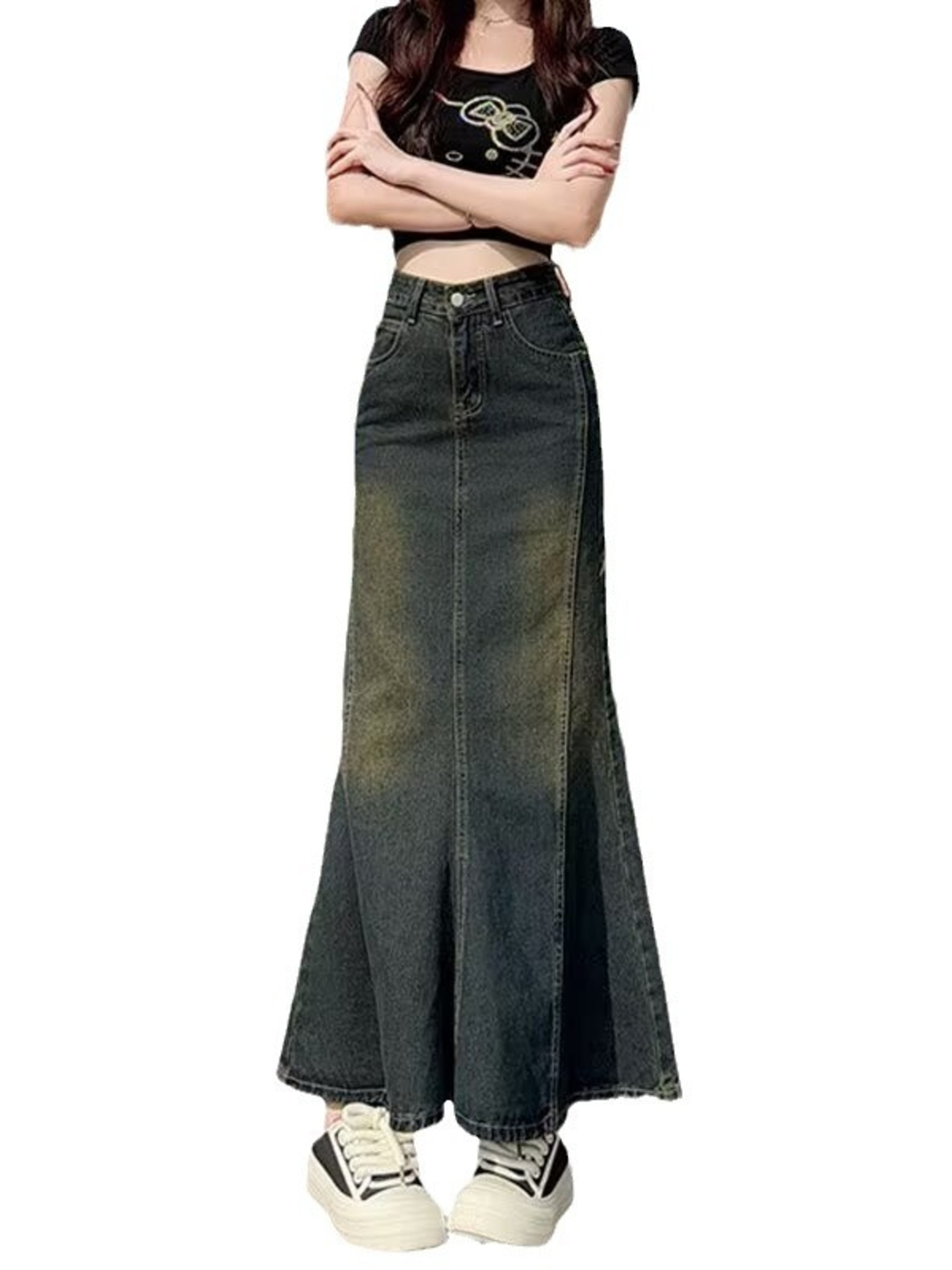 Women's Vintage Washed Denim M - Street Fashion Denim recension och pris