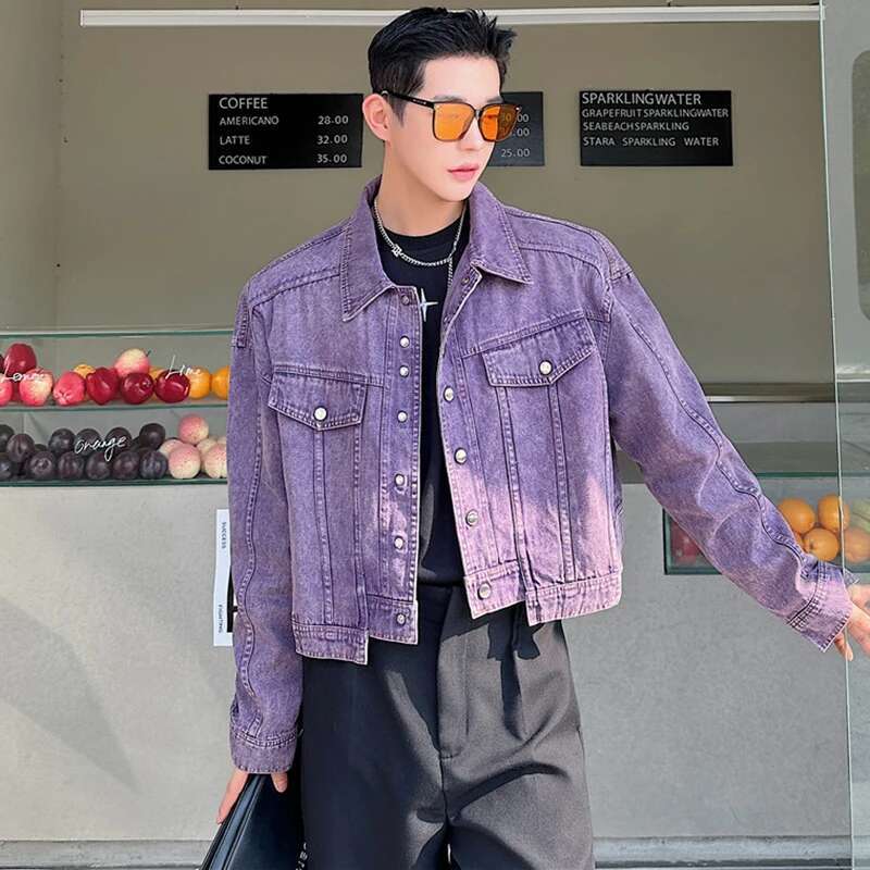 LUZHEN Personality Denim Short - Street Fashion Jacket Men recension och pris