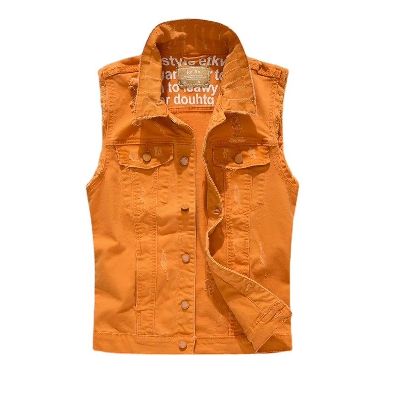 Men Slim Denim Vests Jackets W - Street Fashion Jeans Men recension och pris