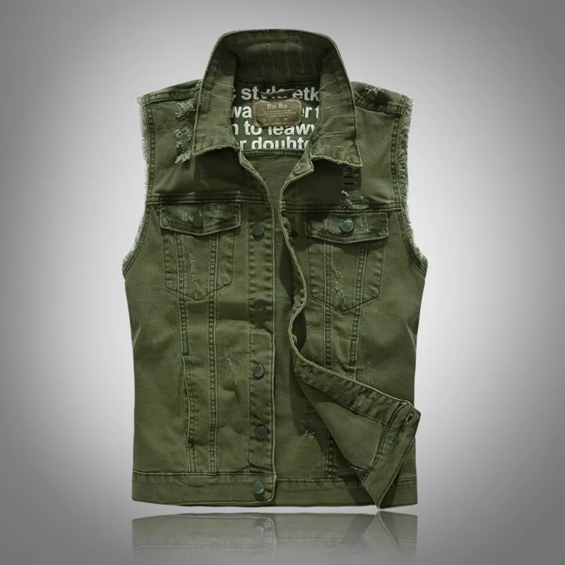 Men Slim Denim Vests Jackets W - Street Fashion Jeans Men recension och pris