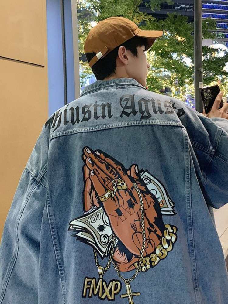 Chic Hip Hop West Coast Denim  - Street Fashion Jacket Men recension och pris