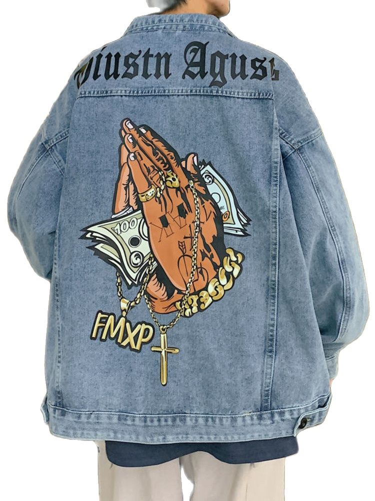 Chic Hip Hop West Coast Denim  - Street Fashion Jacket Men recension och pris