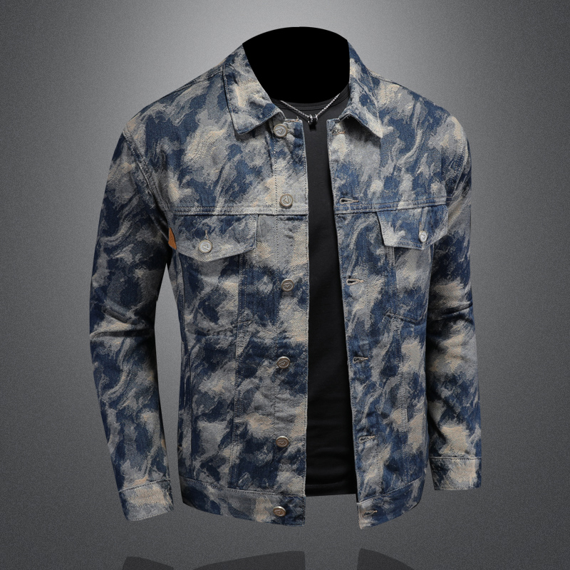 2025 Spring Vintage Denim Jack - Street Fashion Jacket Men recension och pris