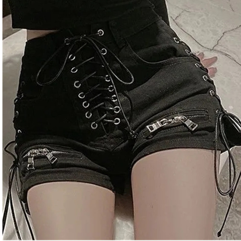 2026 New Bandage Sexy Denim Sh - Street Fashion Goth recension och pris