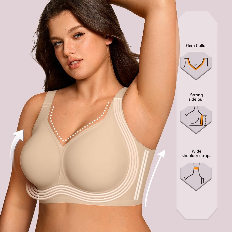 Plus Size Wireless Jelly Bra W - Street Fashion Female recension och pris