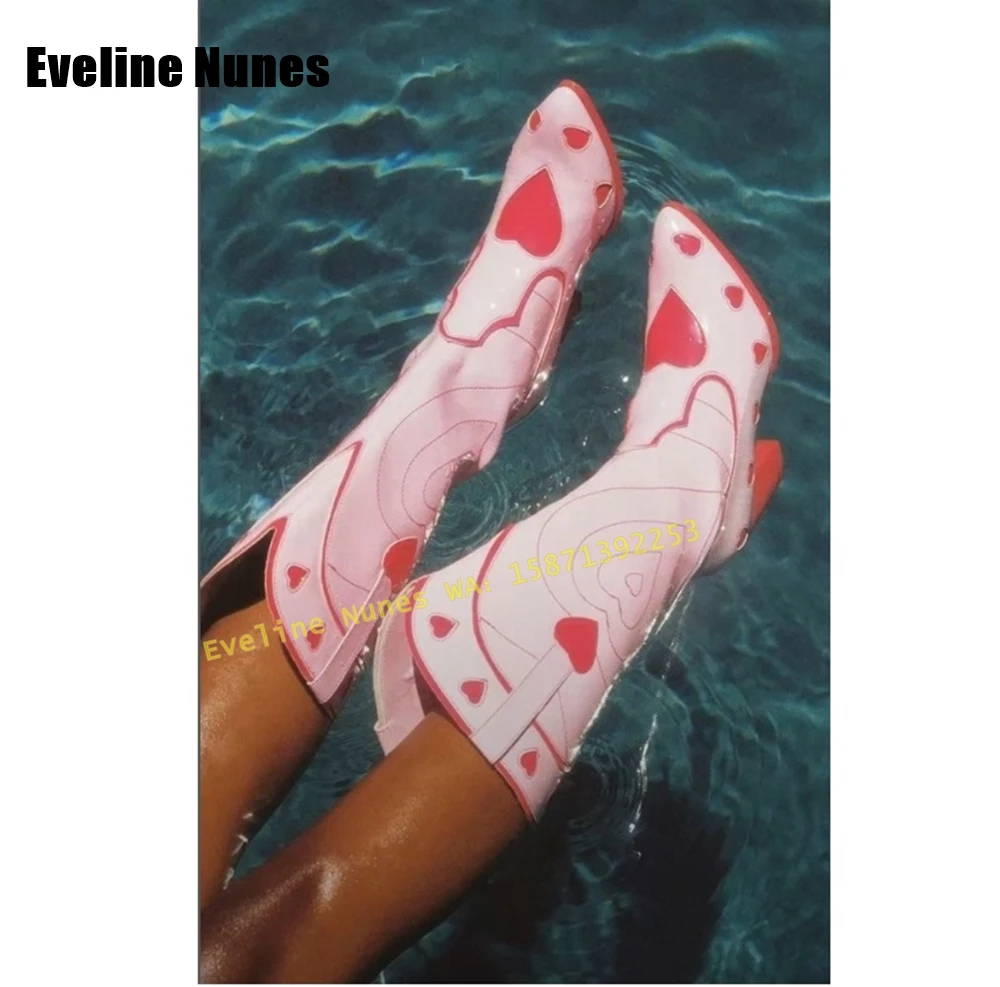 Pink Heart Space Cowgirl Boots - Street Fashion Female recension och pris