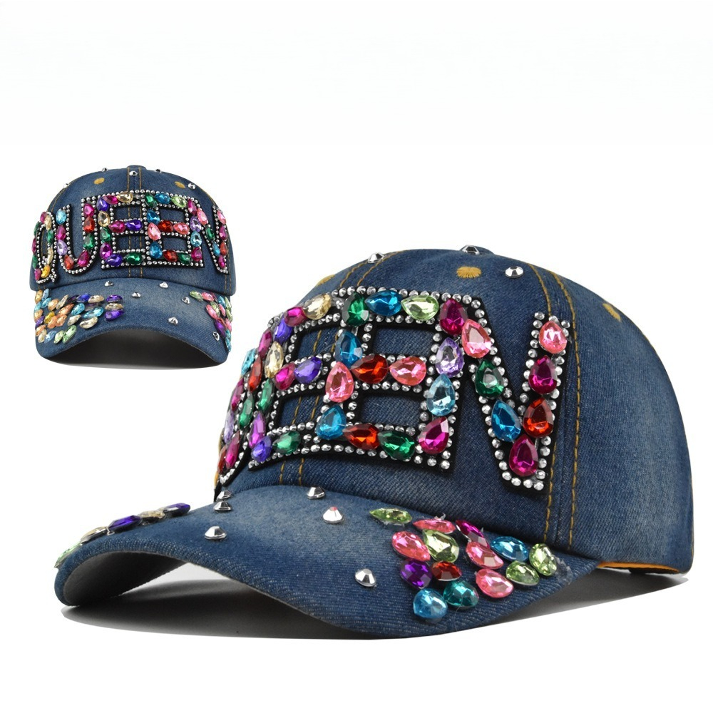 Queen Rhinestone Denim Basebal - Queen Street Fashion recension och pris