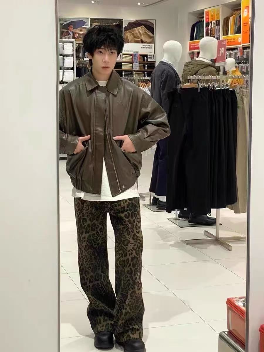 Korean Harajuku retro QICHE me - Street Fashion Jeans Men recension och pris