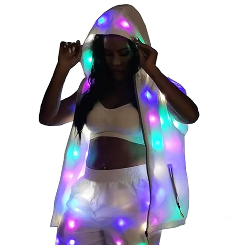 Glowing Vest Jacket Costumes H - Street Fashion Jacket Men recension och pris