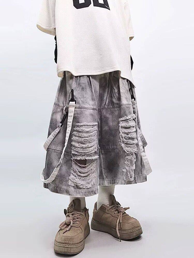 Retro Hip-hop Men's Ripped Jea - Street Fashion Jeans Men recension och pris