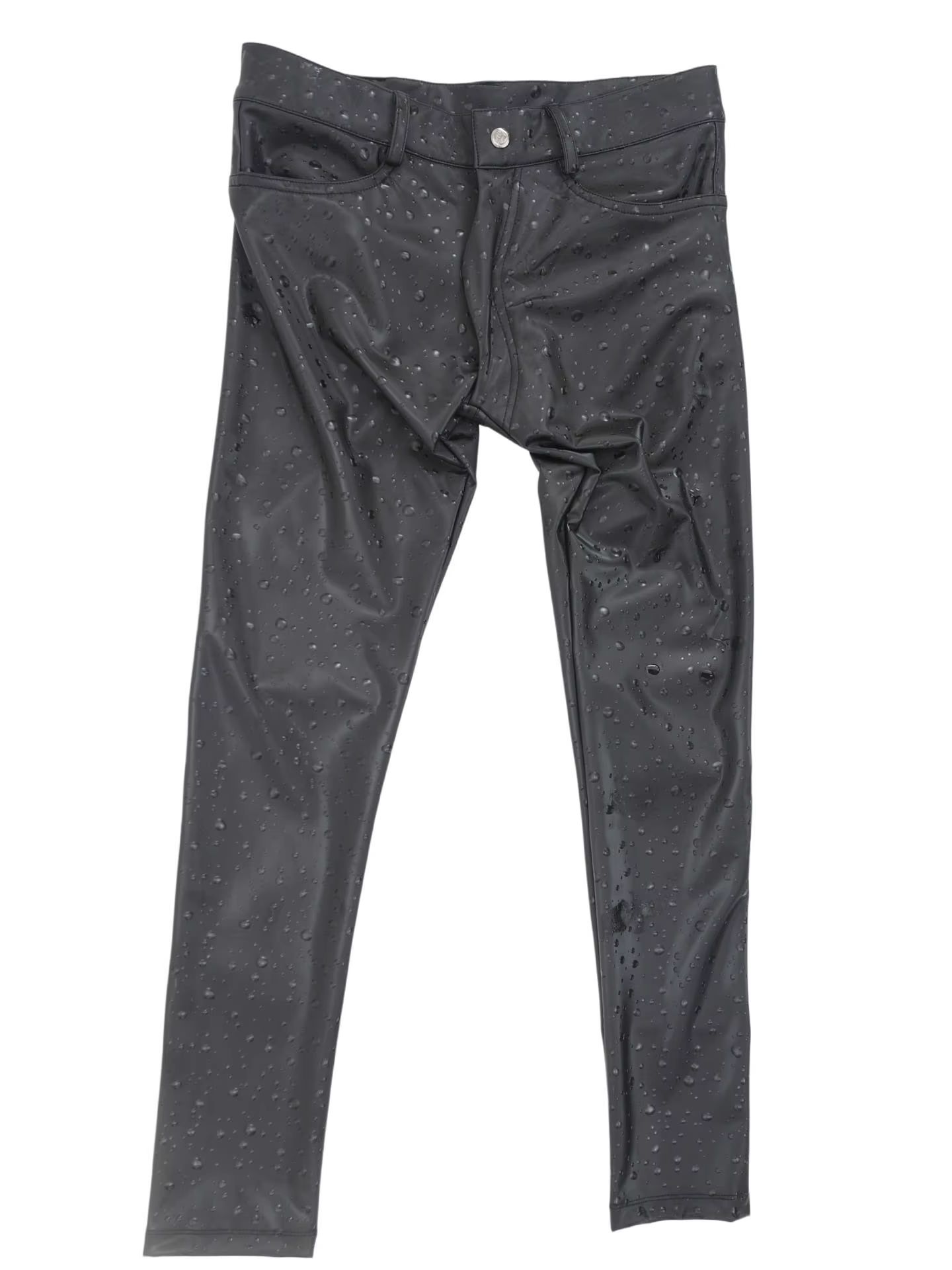 3D Water Drop Print Elastic PU - Street Fashion Jeans Men recension och pris